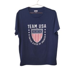 Team USA Navy United States of America Short Sleeve Graphic Shirt Size XL